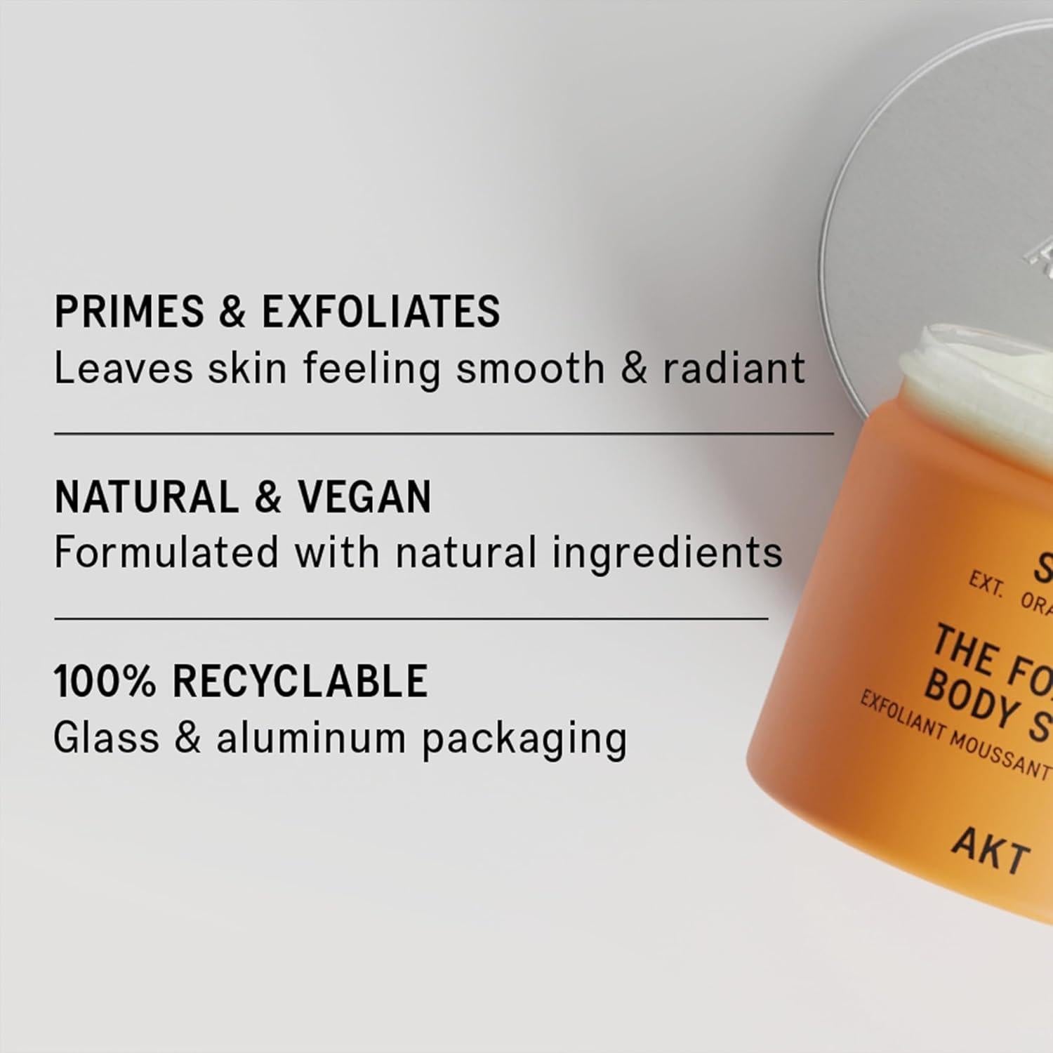 Exfoliante Corporal Espumoso AKT 250ml con Arroz y Papaya