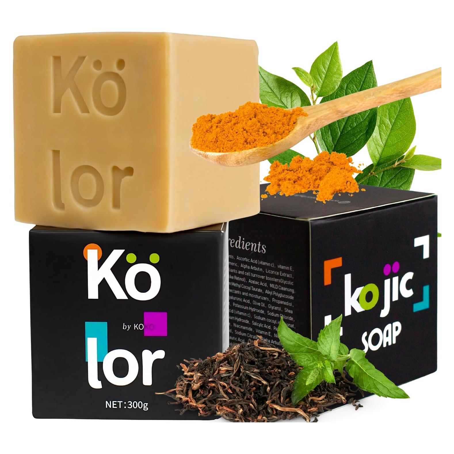 Jabón en Barra Kojic & Cúrcuma 300g Kokoromo - Cuidado Facial y Corporal