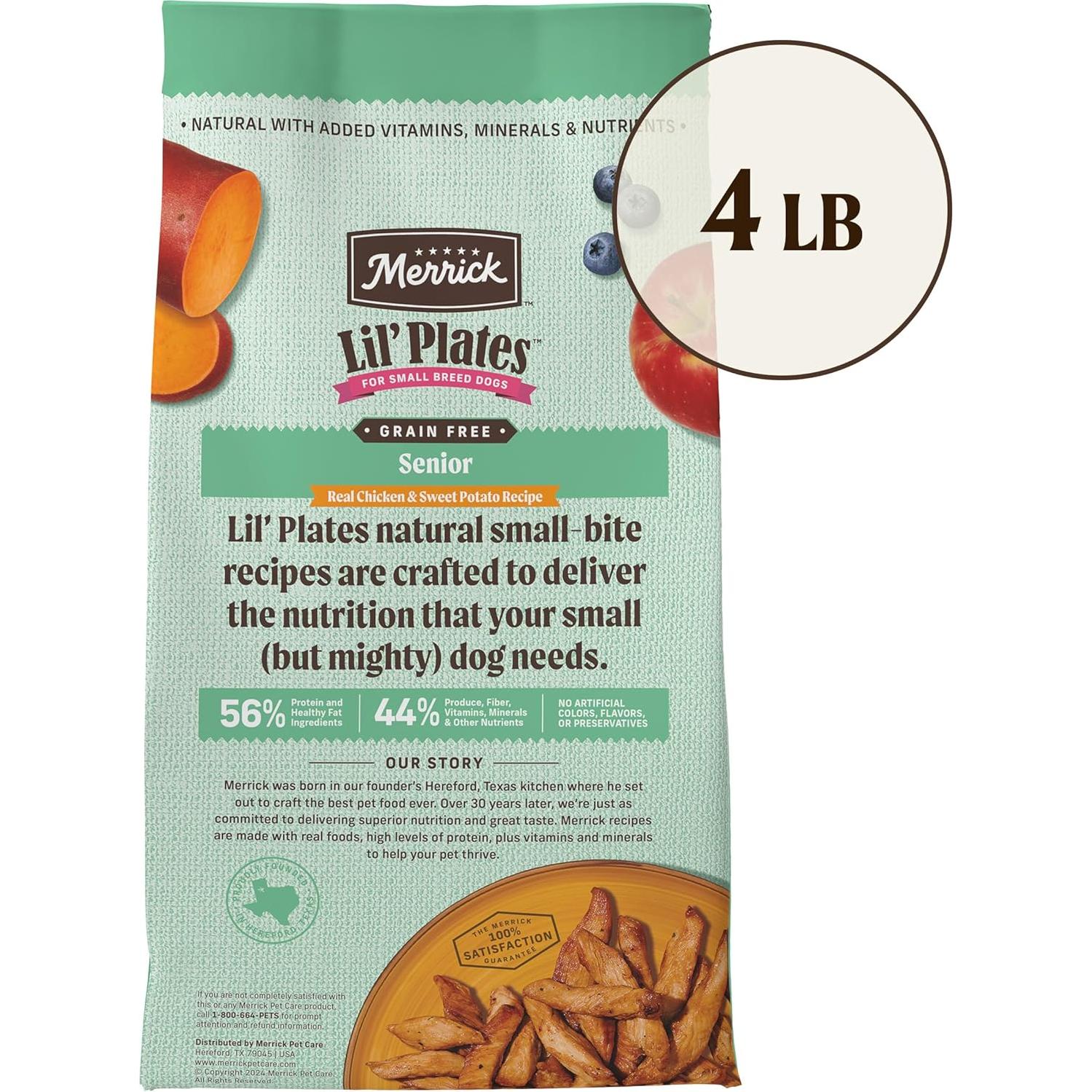 Comida Seca Premium Merrick Lil' Plates 1.81kg Pollo y Batata