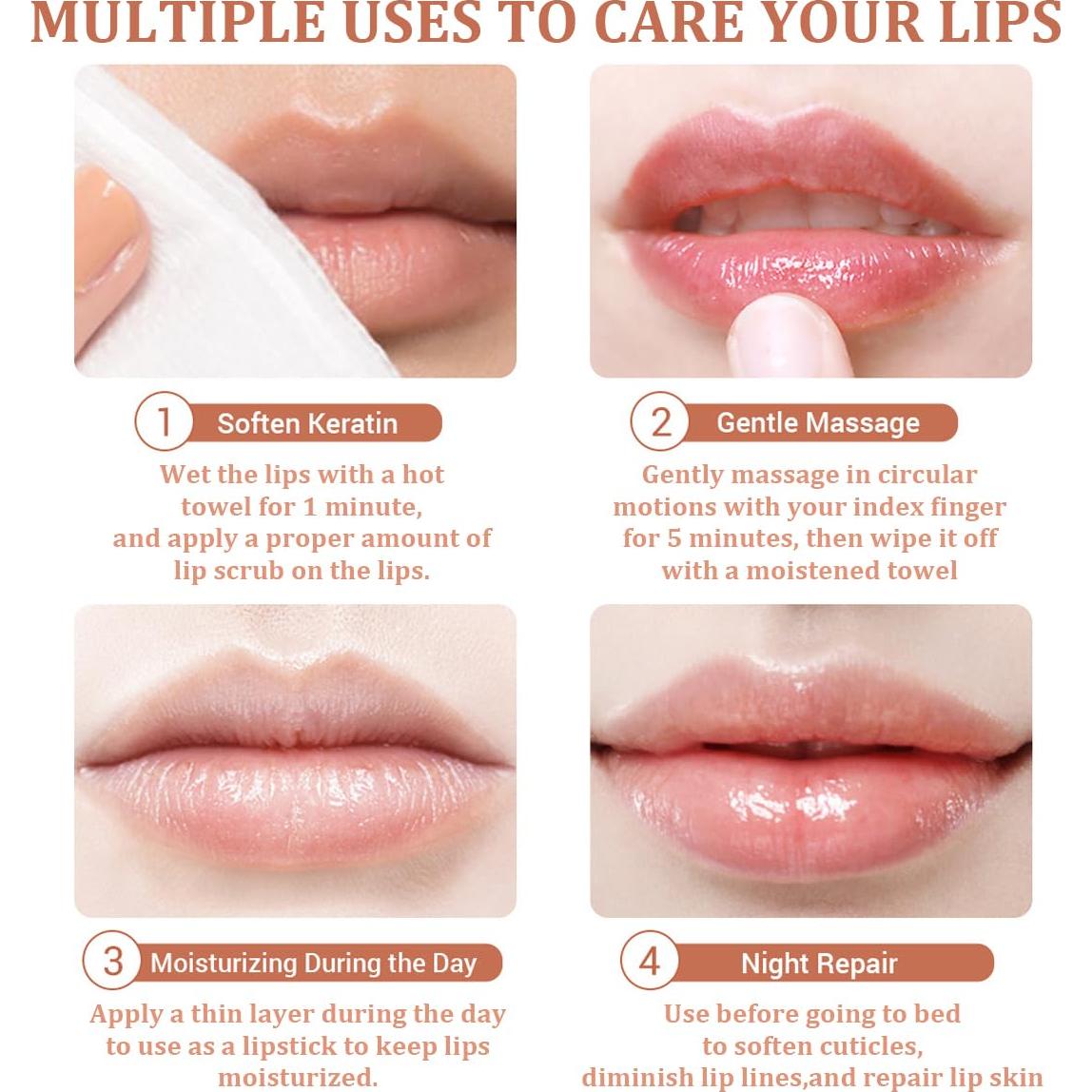 Bálsamo Labial Hidratante XTJXTJ - Miel y Fresa - 4 Piezas