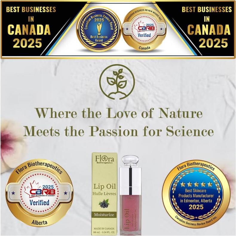 Aceite Labial Orgánico Flora Currante Negro 10 ml Hidratante