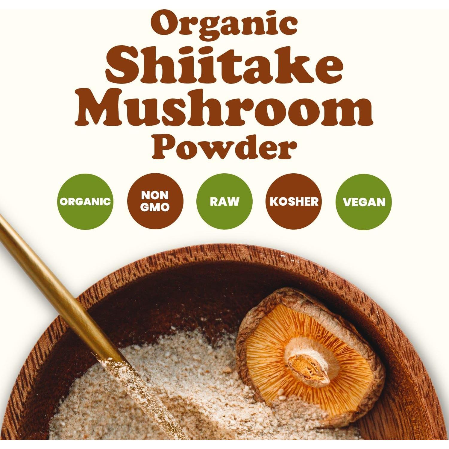 Polvo de Champiñón Shiitake Orgánico Food to Live 113g - Vegano