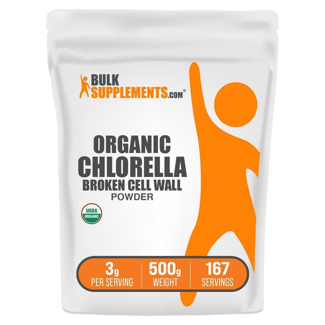 Polvo de Chlorella Orgánica BulkSupplements 500g - Superalimento Verde