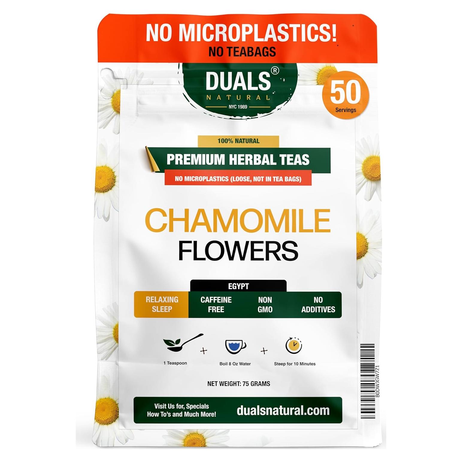 Té de Flores de Manzanilla Duals Natural 75g - Sin Cafeína