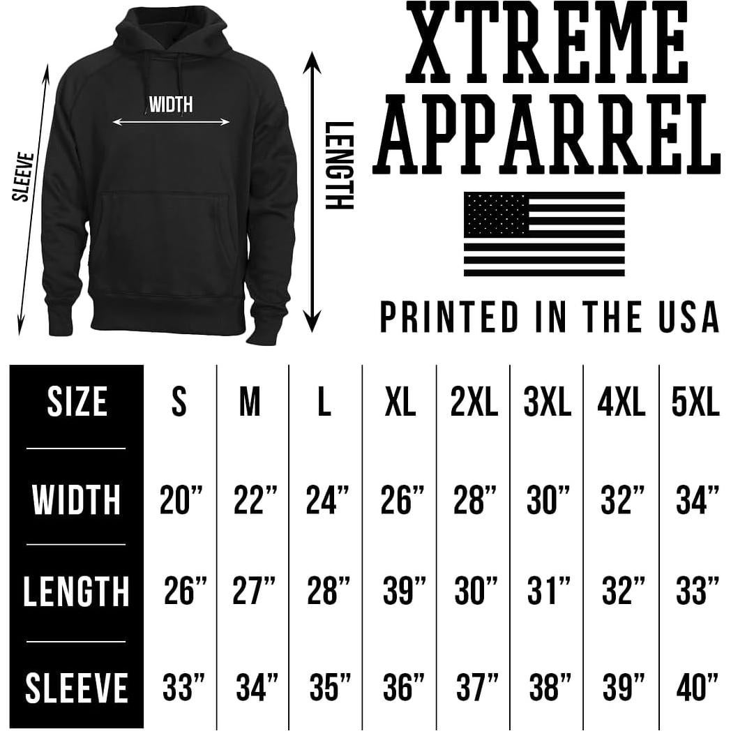 Sudadera con capucha hombre Xtreme Apparel negra 5XL