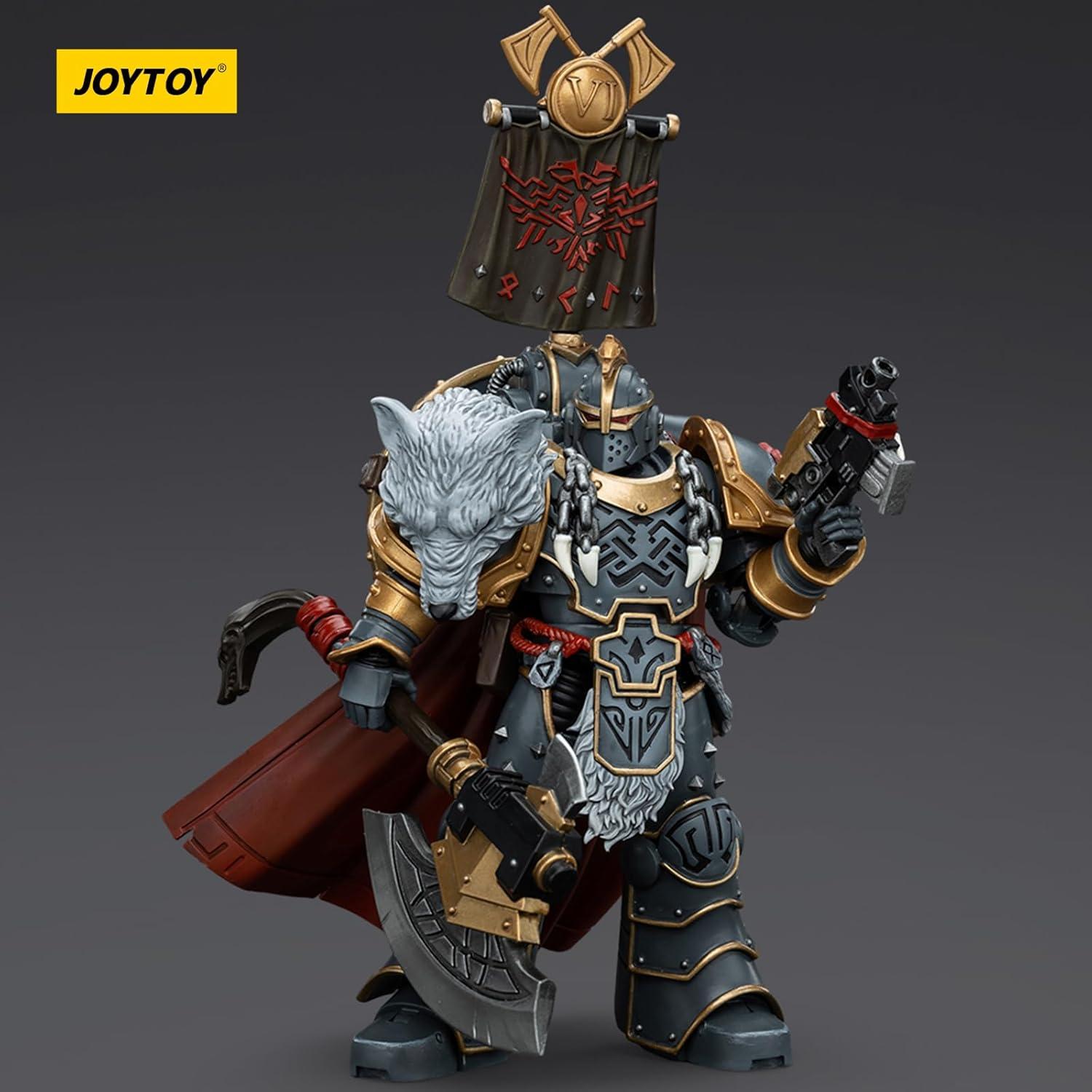 Figura de Acción JOYTOY Warhammer 40k Lobos Espaciales 1/18