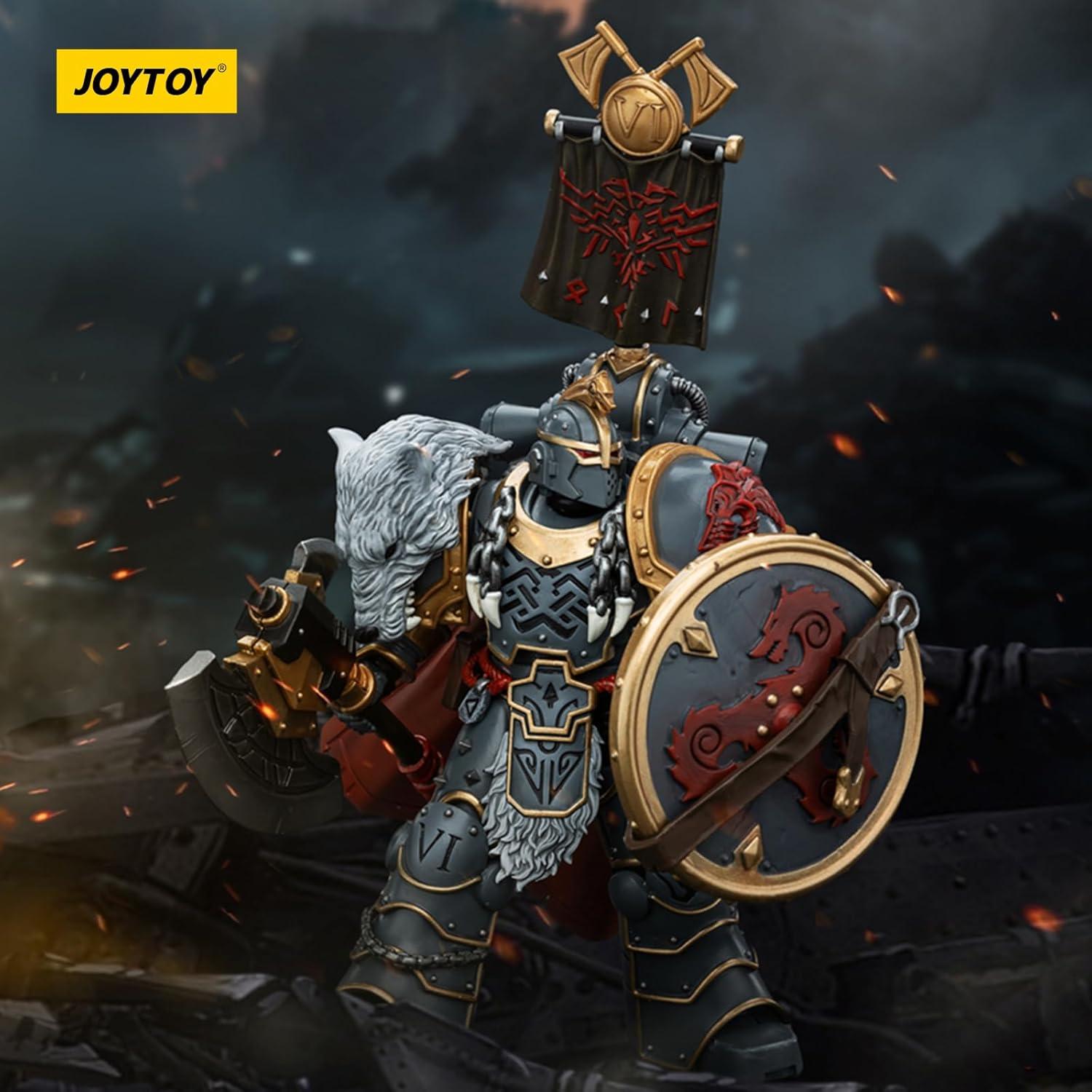Figura de Acción JOYTOY Warhammer 40k Lobos Espaciales 1/18