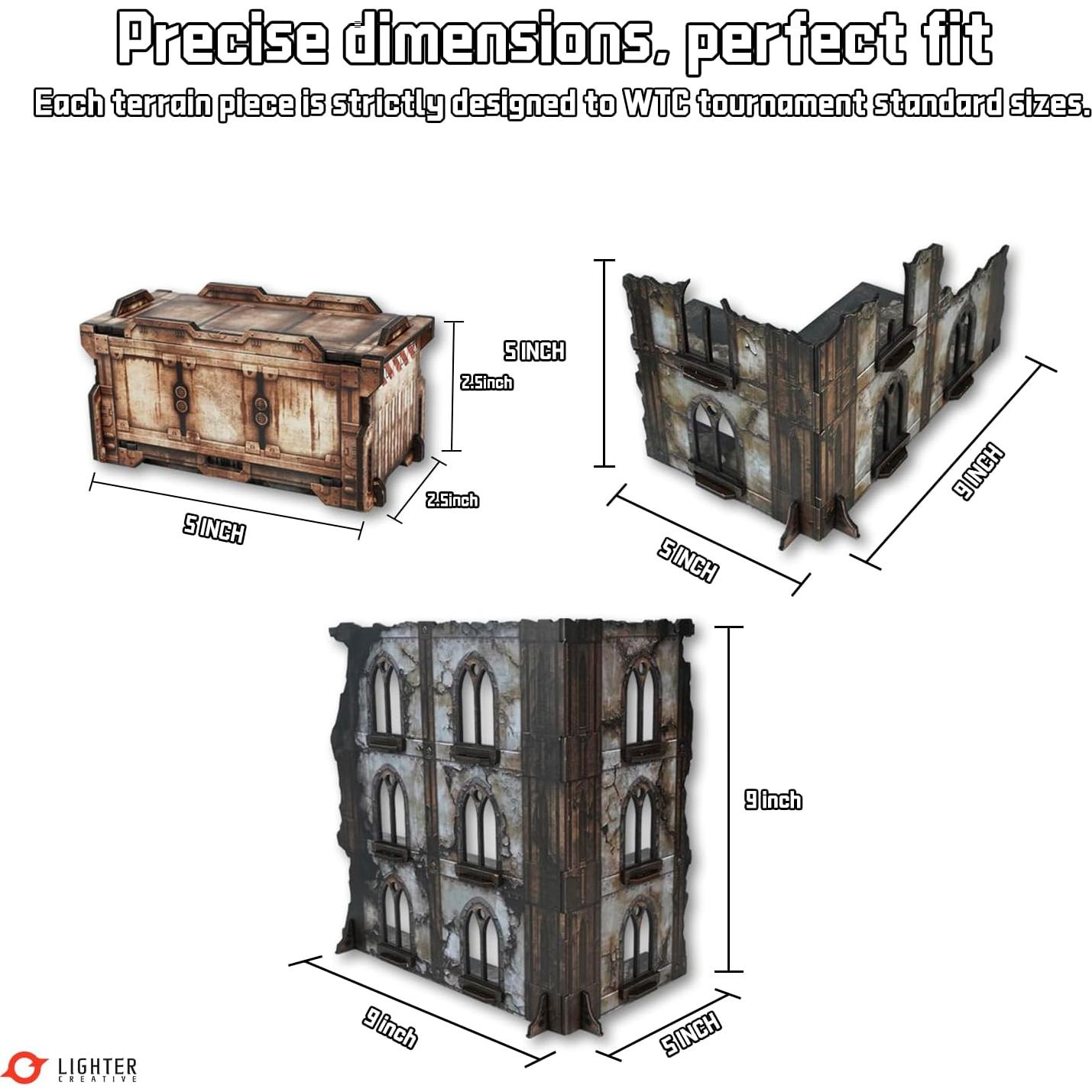 Juego de Terreno WTC 14 Piezas para WH40K 28mm/32mm