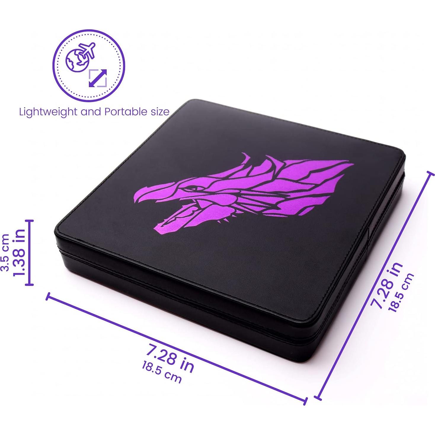 Bandeja de Dados Guarida Dados Púrpura con Tapa Magnética 17.78 cm