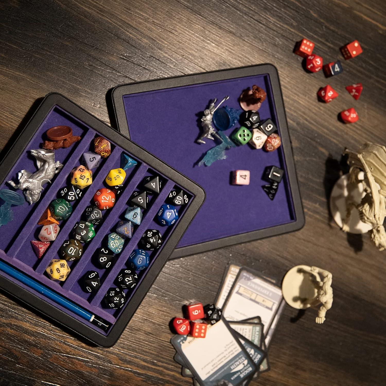 Bandeja de Dados Guarida Dados Púrpura con Tapa Magnética 17.78 cm