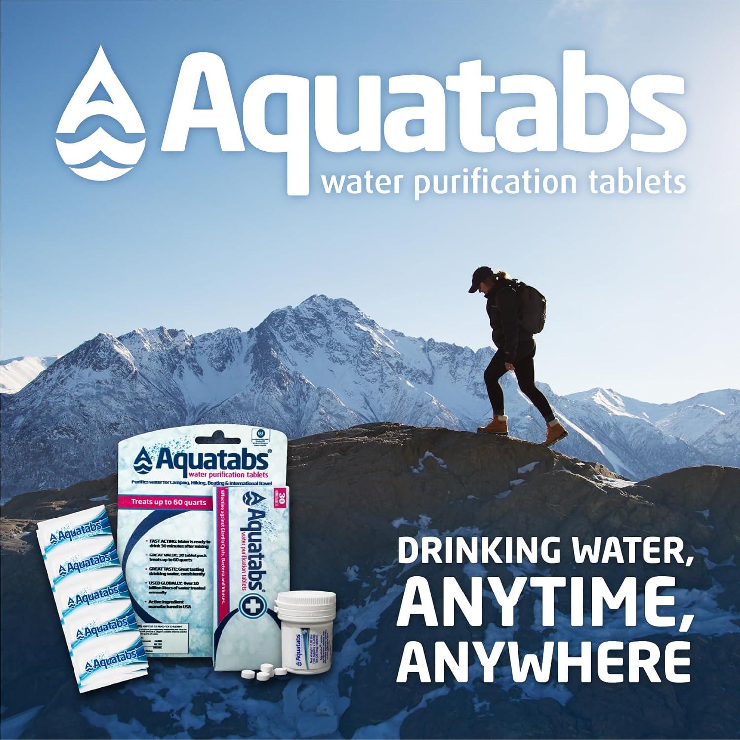 Tabletas Purificadoras de Agua Aquatabs 397mg - 100 Unidades