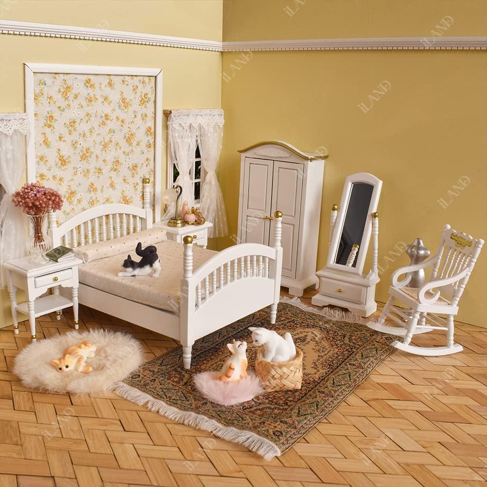 Figuritas de Gato Mini Realistas iLAND 1:12 con Cesta y Alfombras