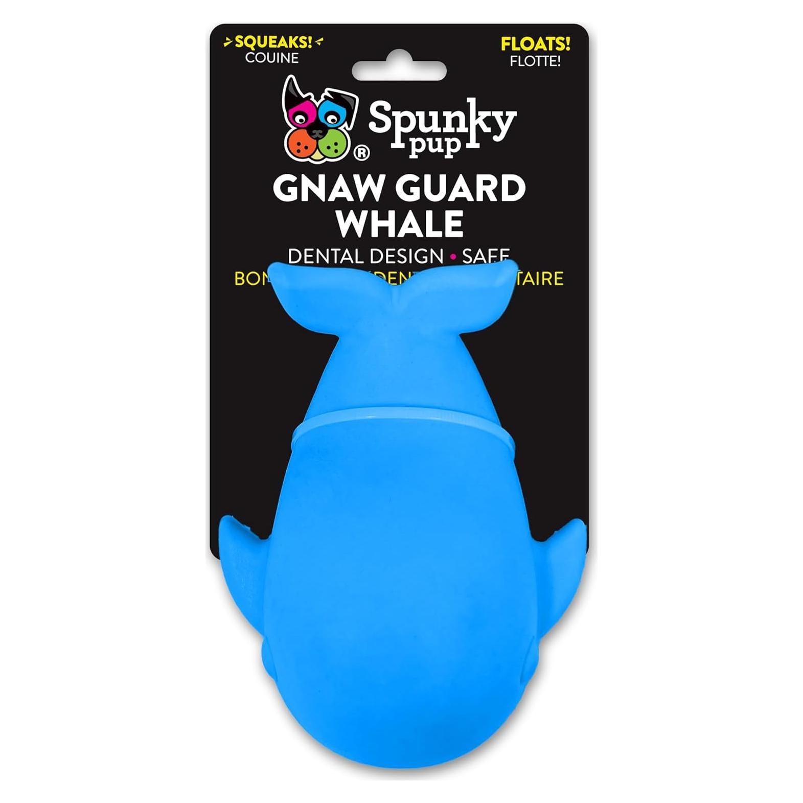 Juguete Squeaky Gnaw Guard Spunky Pup Ballena 2.54cm