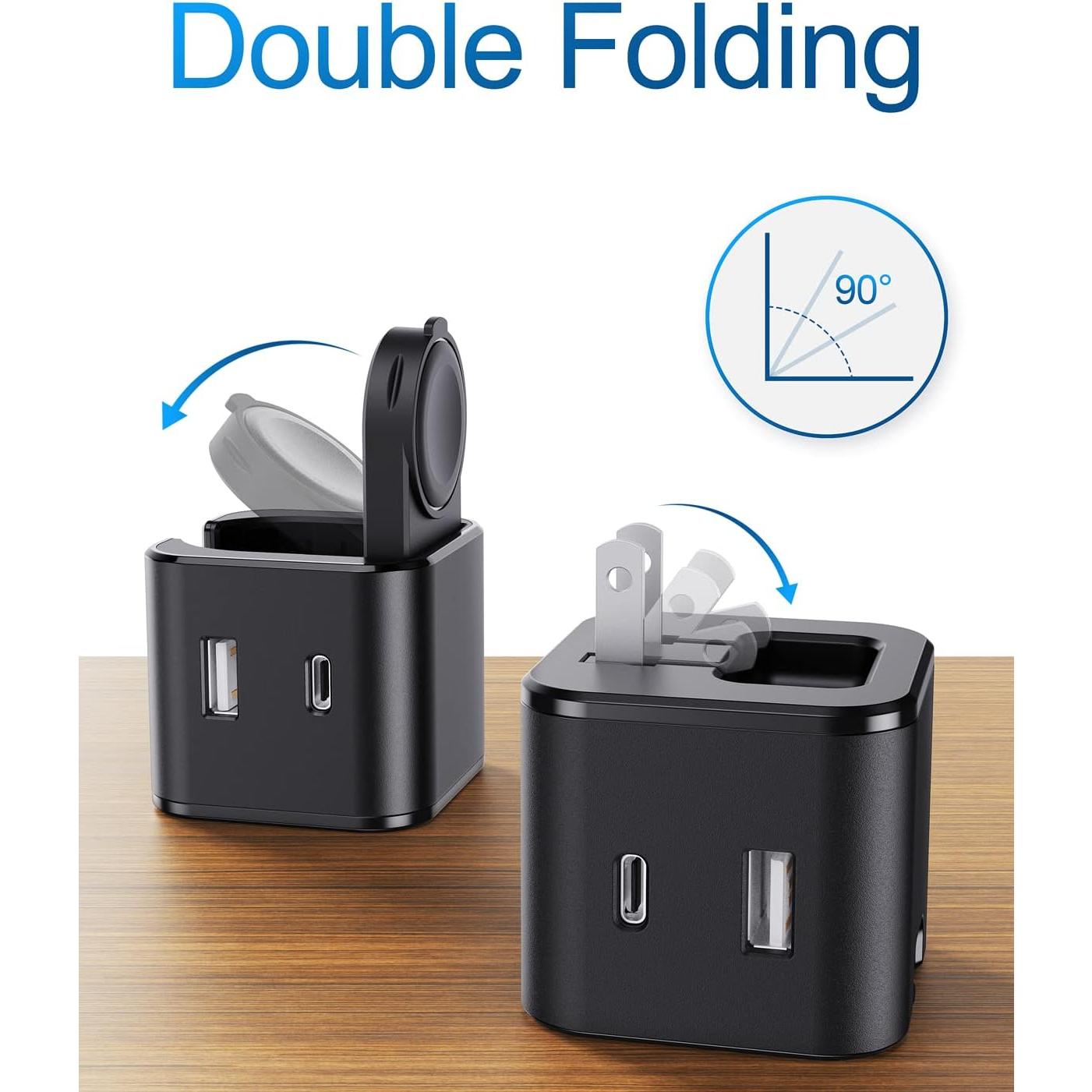 Cargador Rápido 36W 3 en 1 Shenzhenshi - USB-C, USB-A, Apple Watch