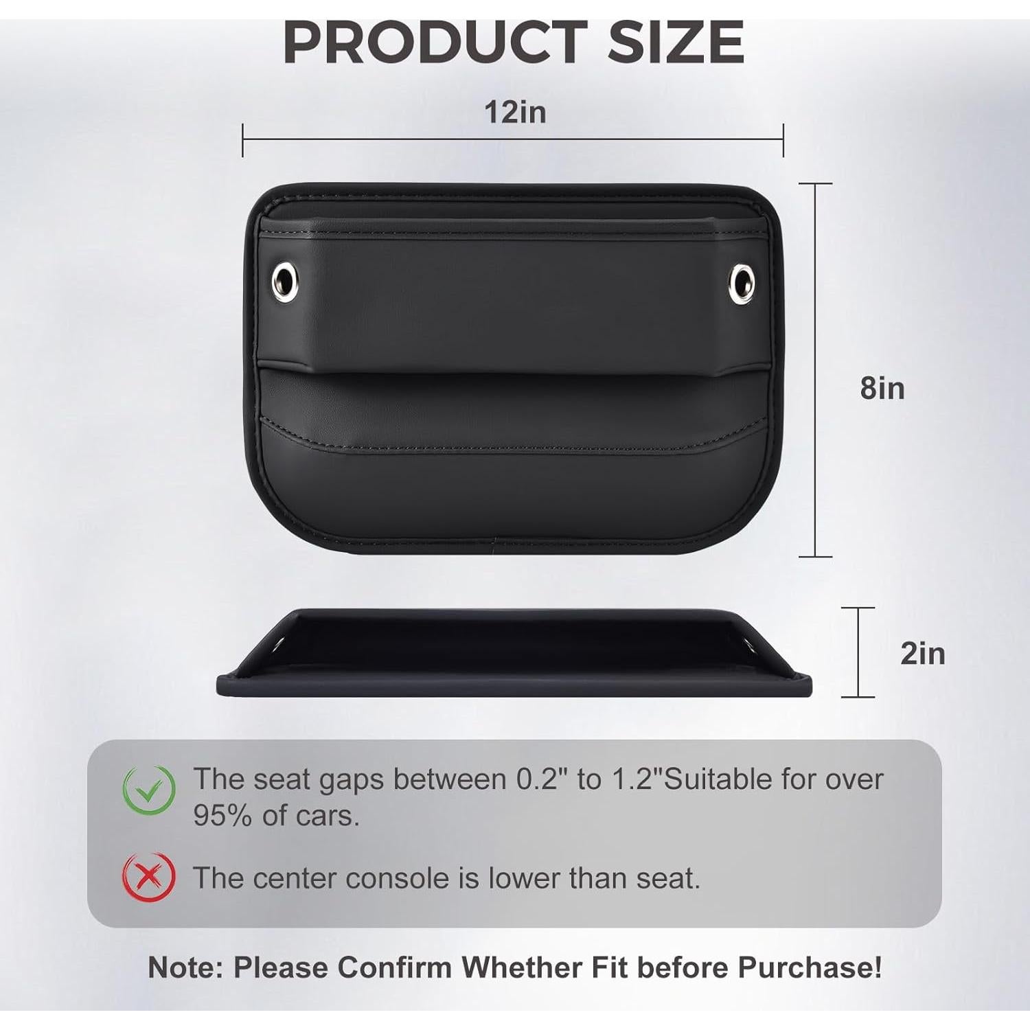 Organizador Lateral de Asiento de Coche INTMOOD Cuero Marrón