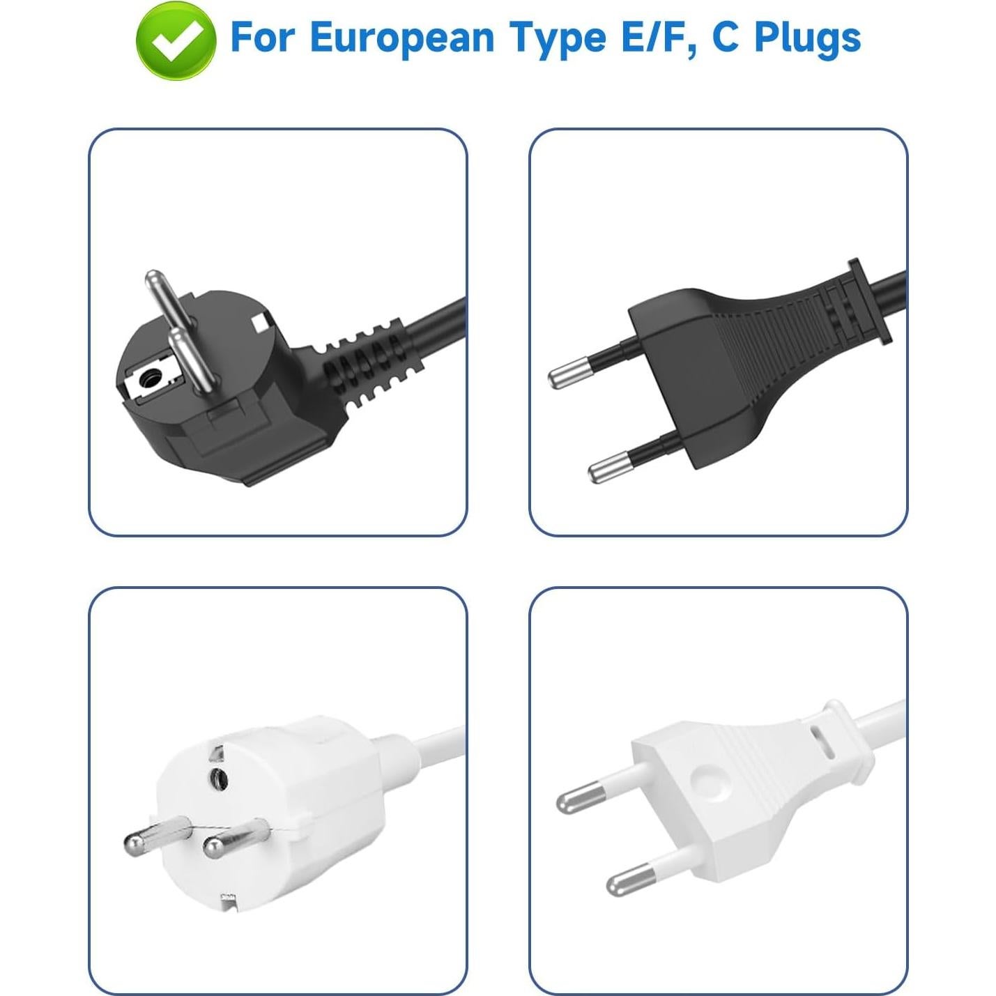 Adaptador de Enchufe de Europa a EE. UU. ROOTOMA 3 Salidas 13A