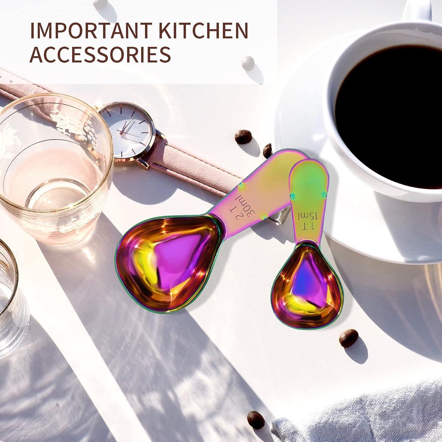 Juego de 2 cucharas medidoras Philbinden de acero inoxidable