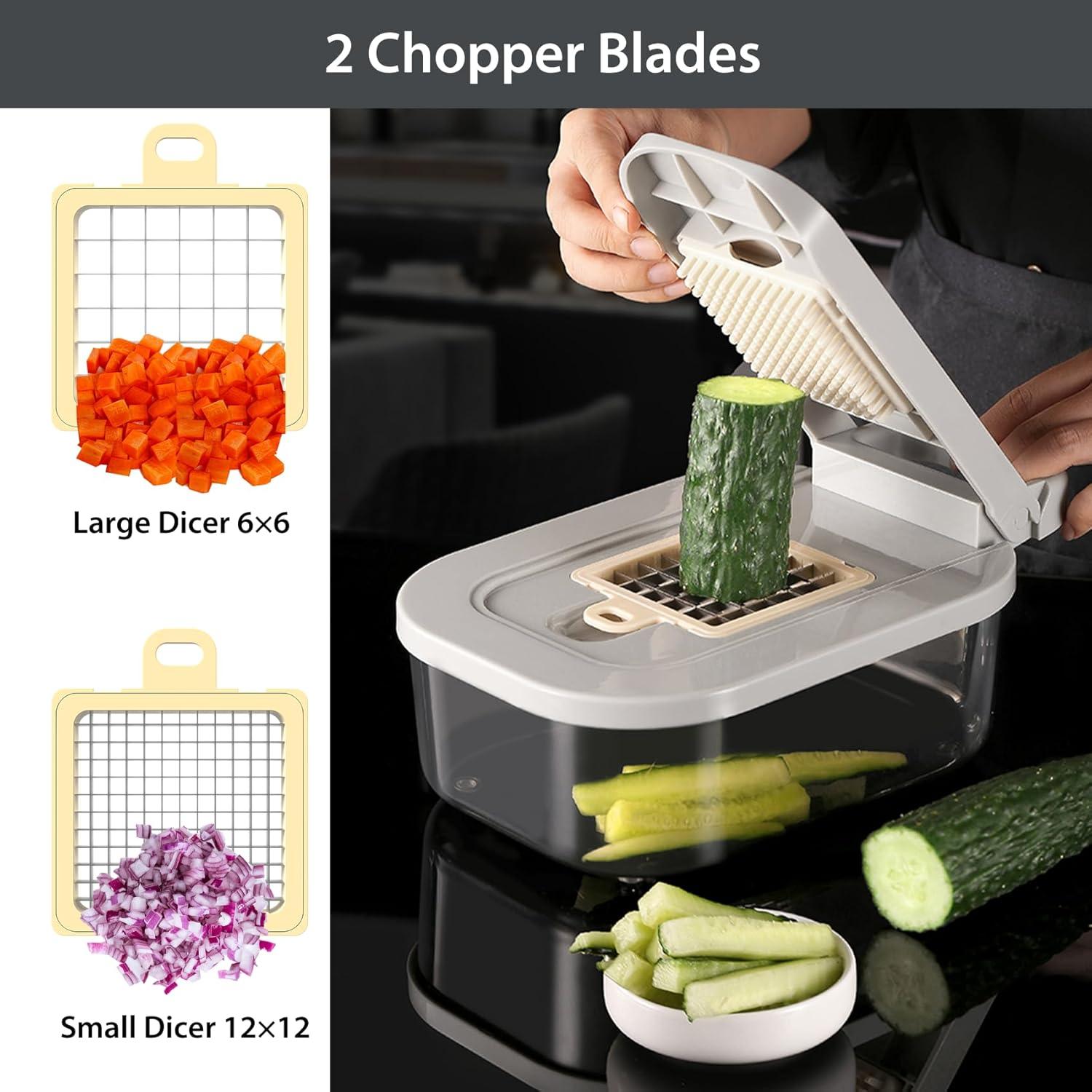 Cortador Mandolina 11-en-1 Sienfix Beige, Picador de Verduras