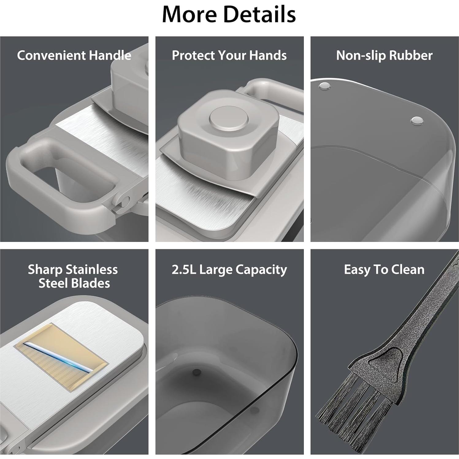 Cortador Mandolina 11-en-1 Sienfix Beige, Picador de Verduras