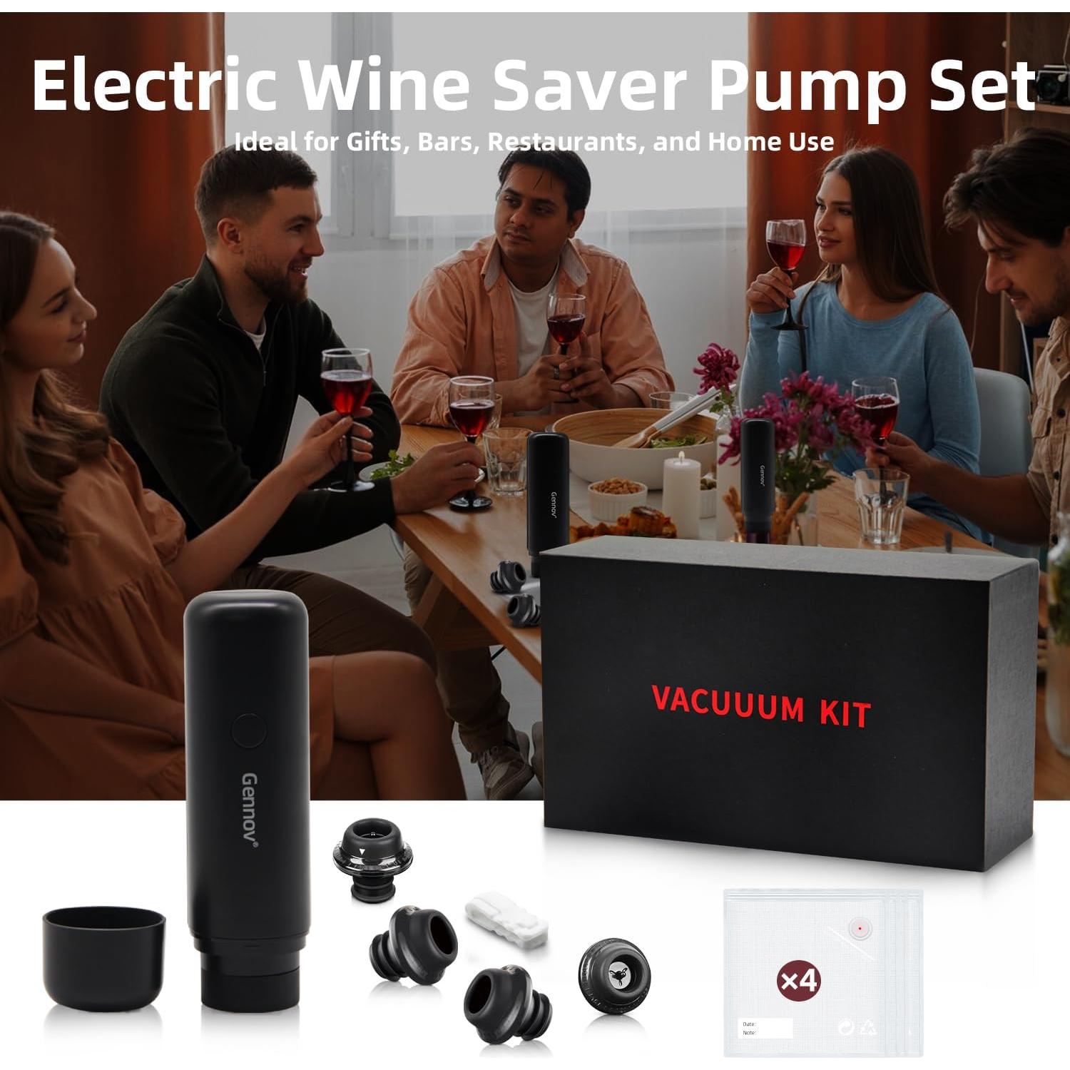 Conservador de Vino Eléctrico Gennov con Bomba y Tapones