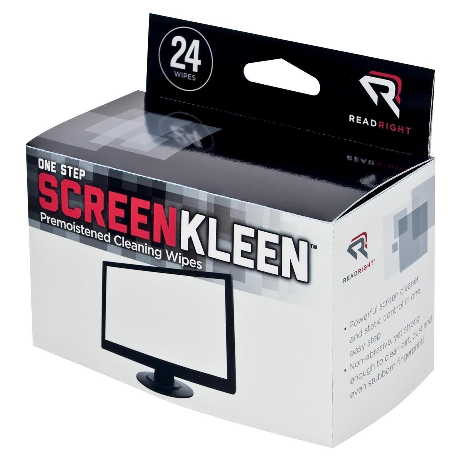 Toallitas Limpiadoras de Pantallas Read Right RR1209 - 24 Unidades