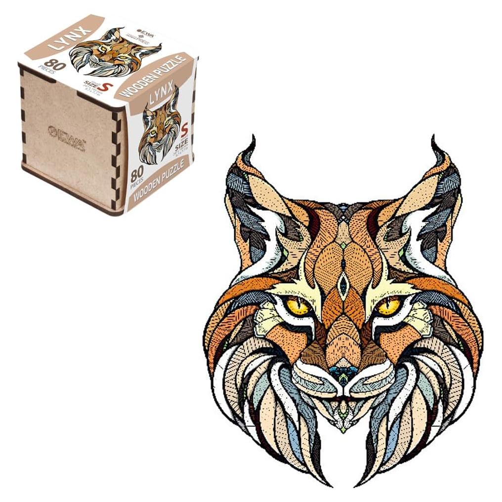 Rompecabezas de Madera EWA Lynx 80 Piezas 24.64x19.49cm