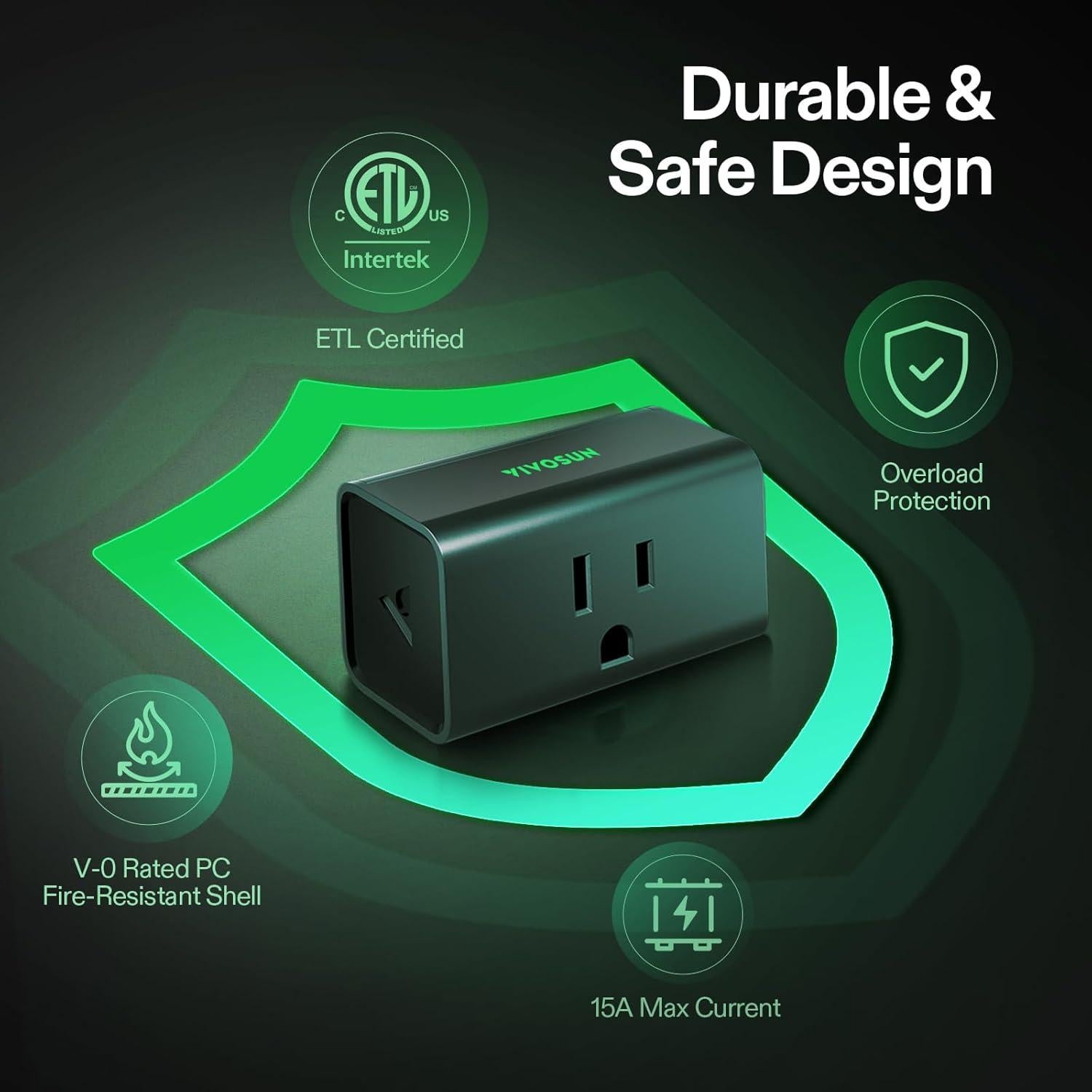 Enchufe Inteligente WiFi VIVOSUN GrowHub A10 15A 1800W