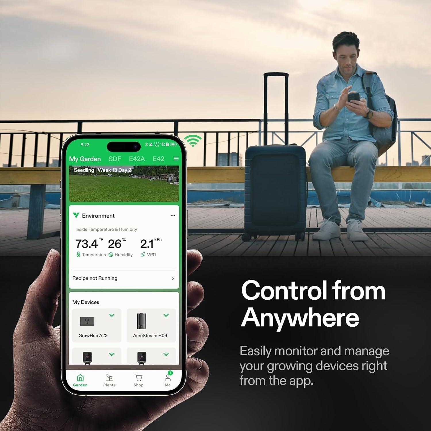 Enchufe Inteligente WiFi VIVOSUN GrowHub A10 15A 1800W