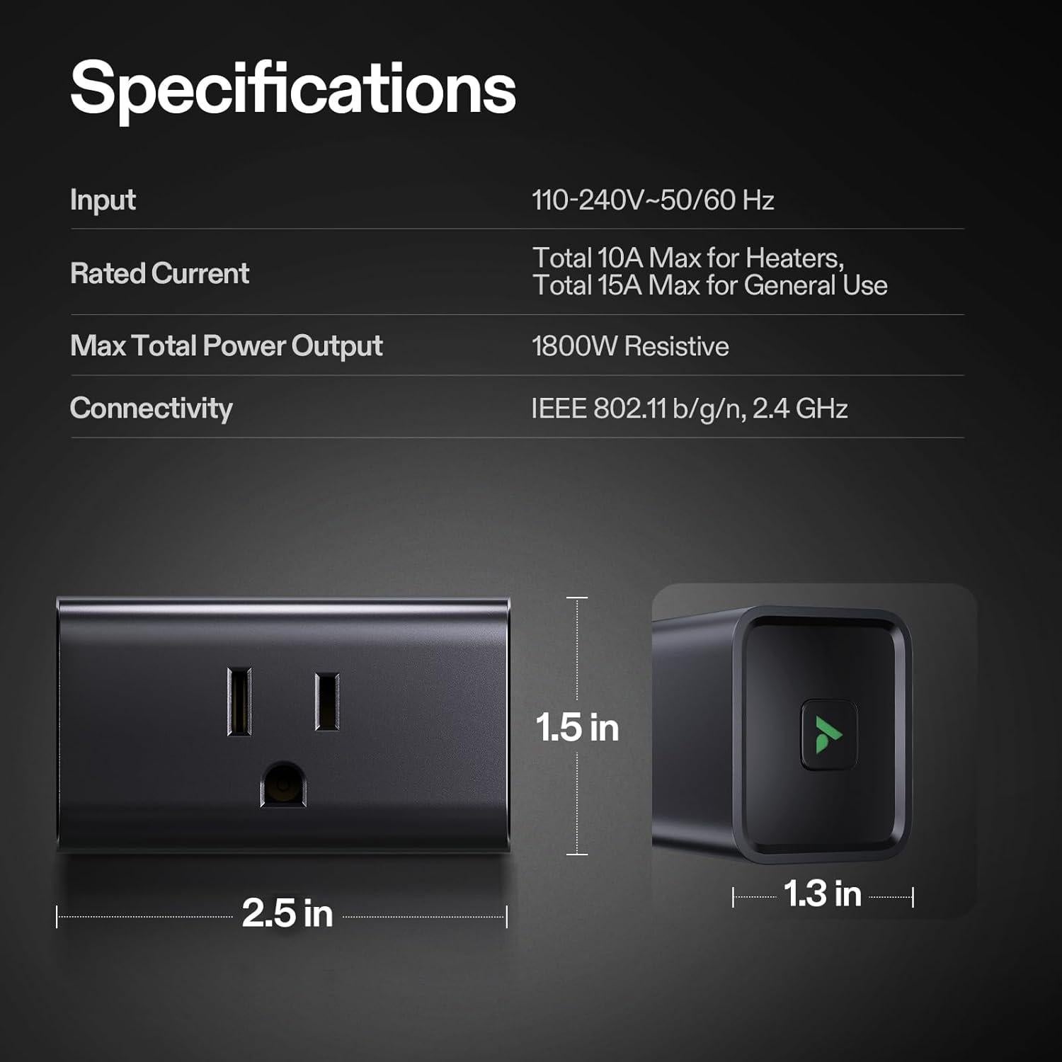 Enchufe Inteligente WiFi VIVOSUN GrowHub A10 15A 1800W