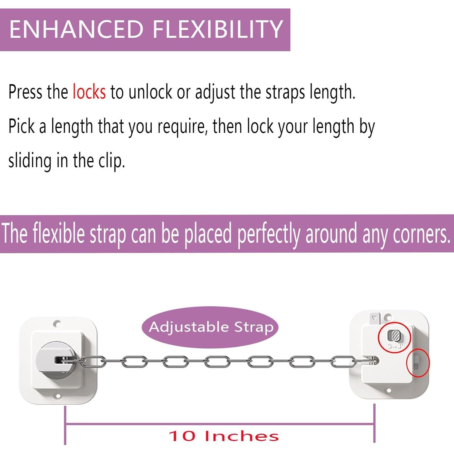 Cerradura de Seguridad para Puertas Niños 2 Paquetes 3M