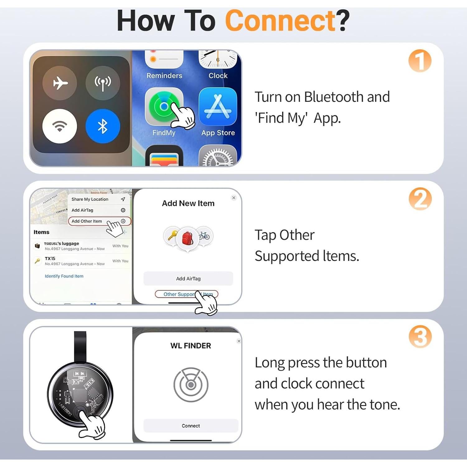 Etiquetas de Rastreo Aéreo TSIEUSL 2025 - Paquete de 4 Bluetooth