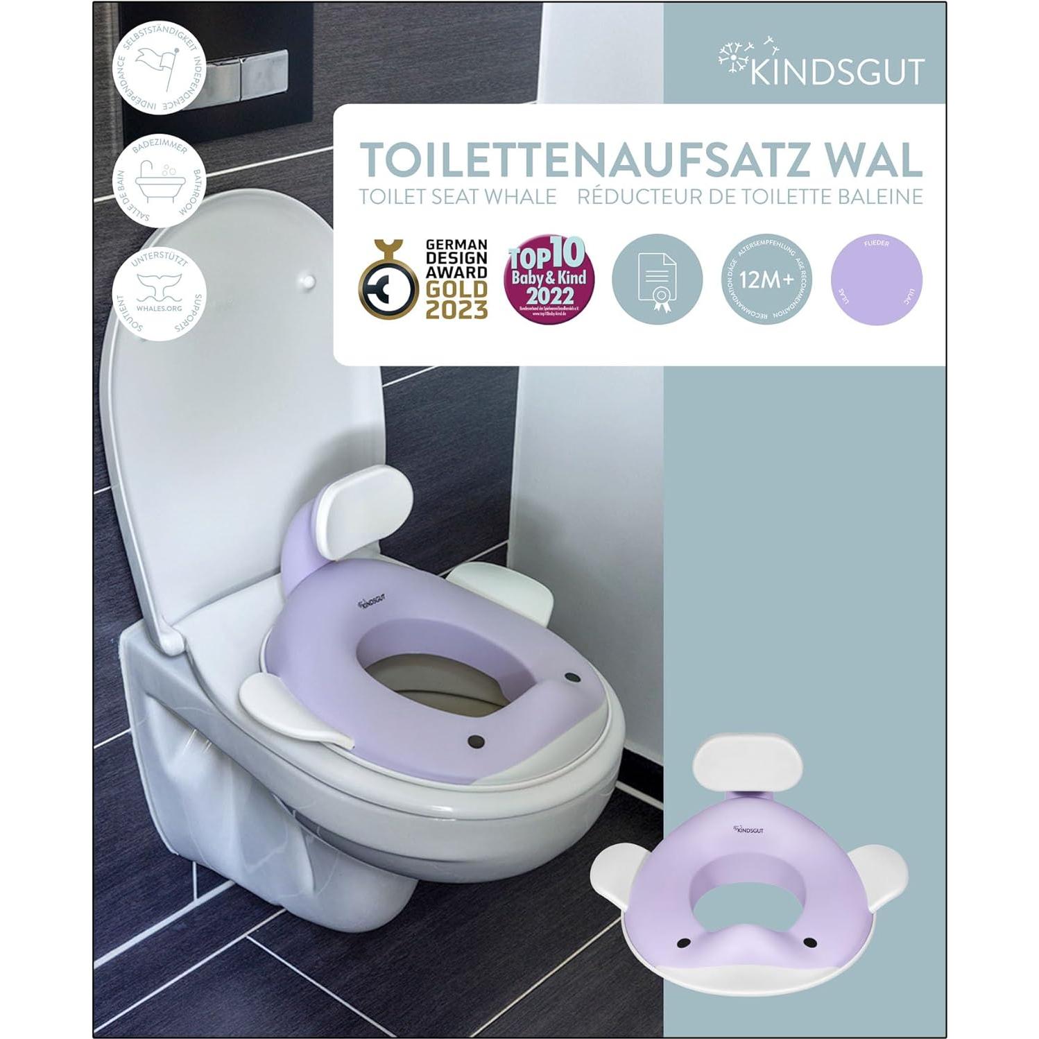 Asiento de Entrenamiento para Inodoro Kindsgut Ballena Lila