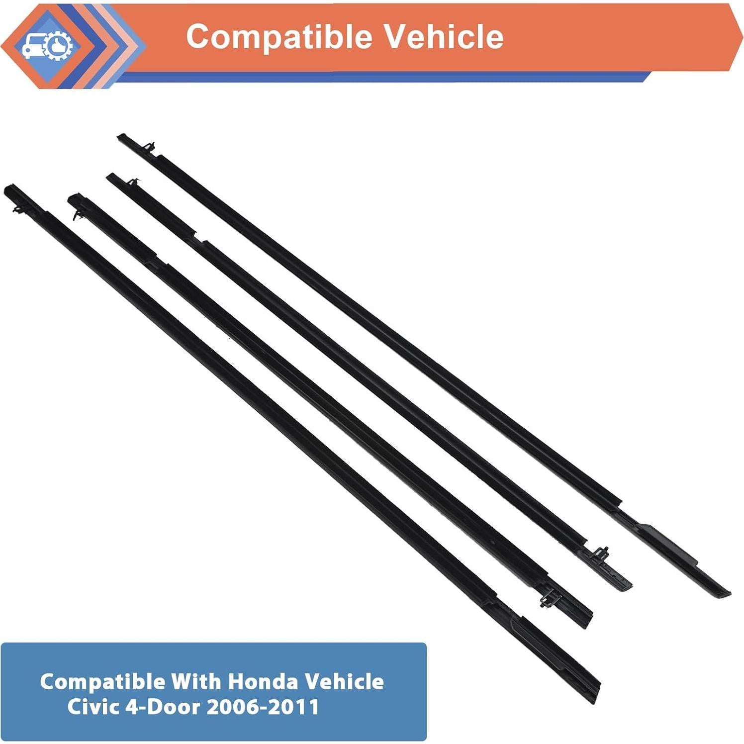 Sello Weatherstrip Ventana Exterior ZONFANT Honda Civic 2006-2011