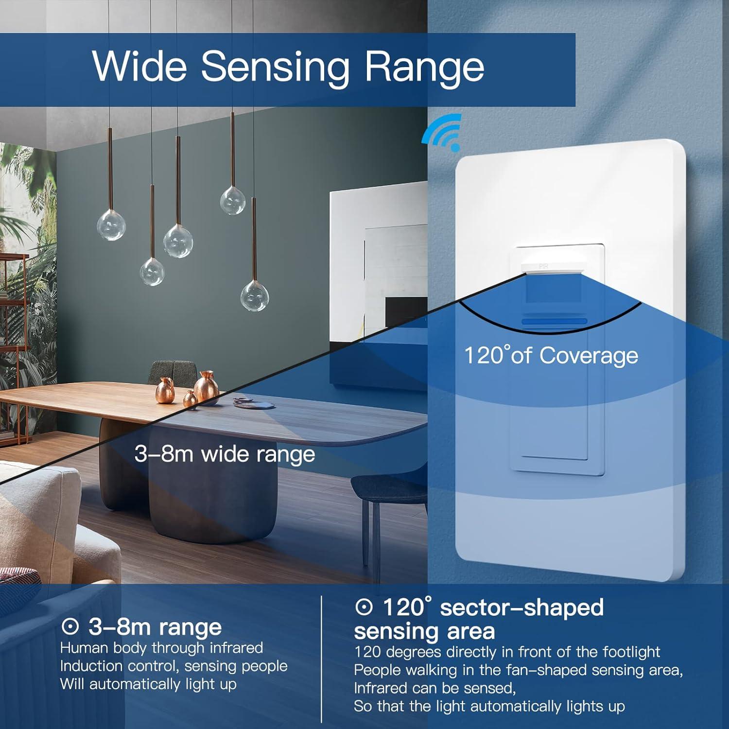 Interruptor de Movimiento PIR Wi-Fi MOES 1 Gang con APP