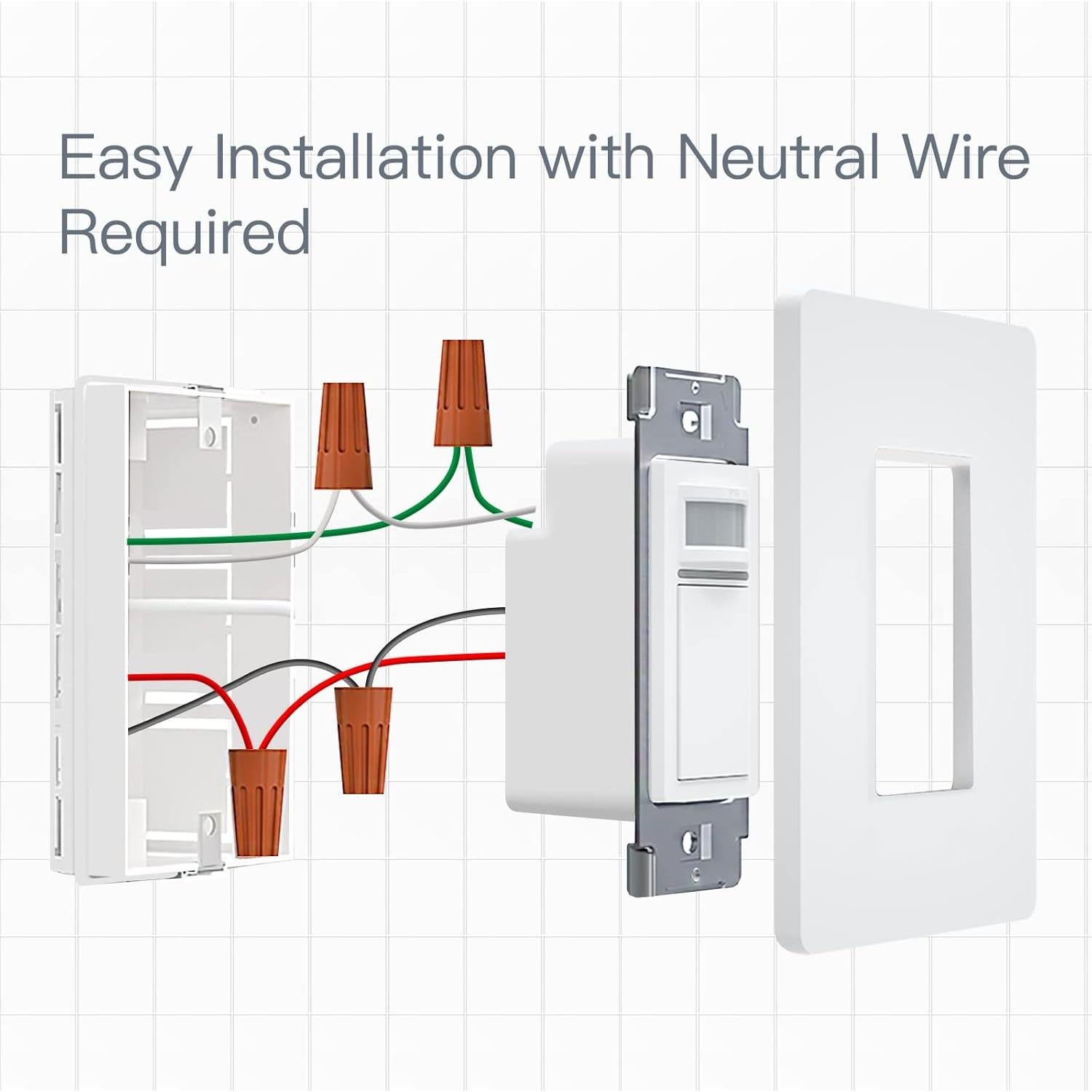 Interruptor de Movimiento PIR Wi-Fi MOES 1 Gang con APP