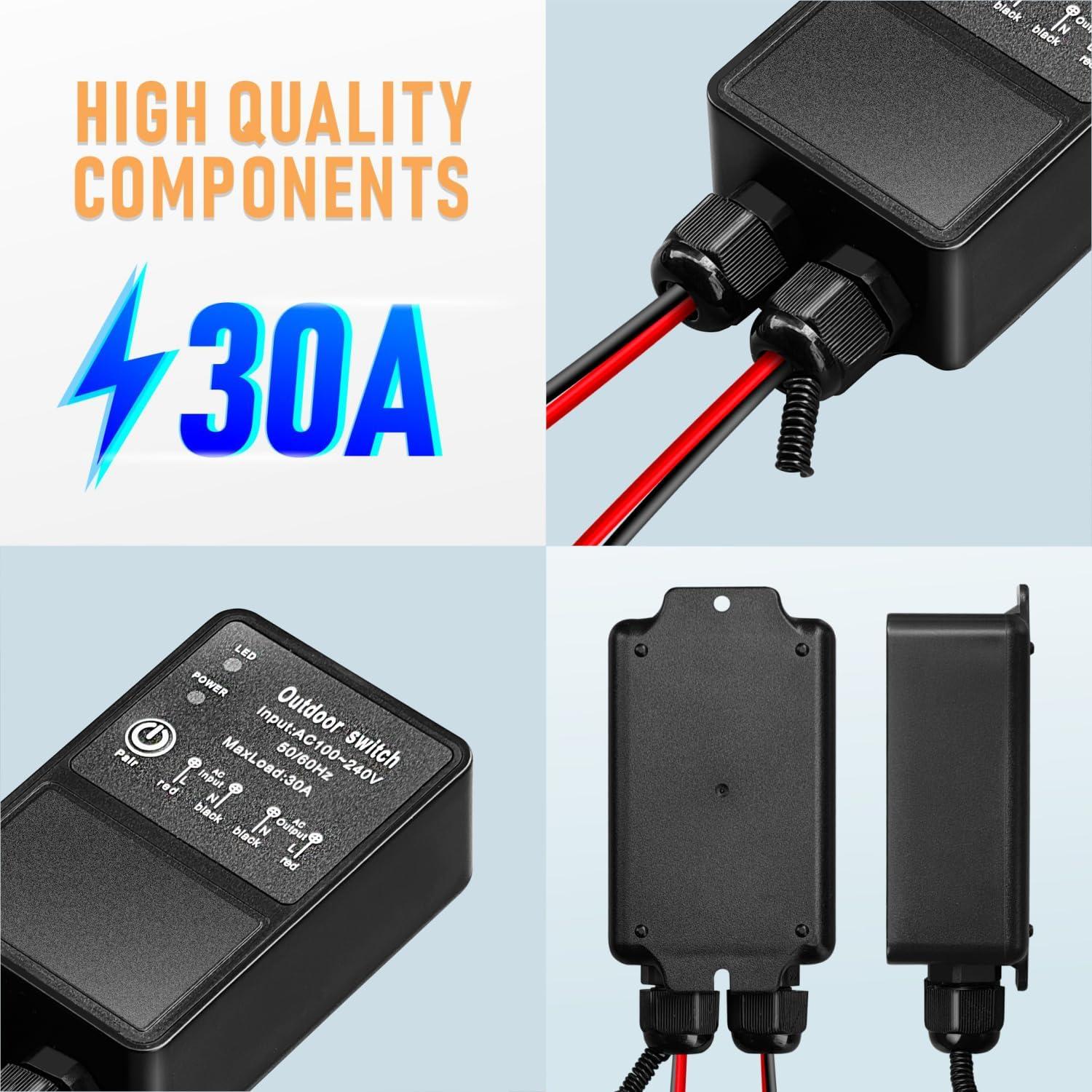 Interruptor Remoto Inalámbrico Impermeable DieseRC 30A 8V-80V