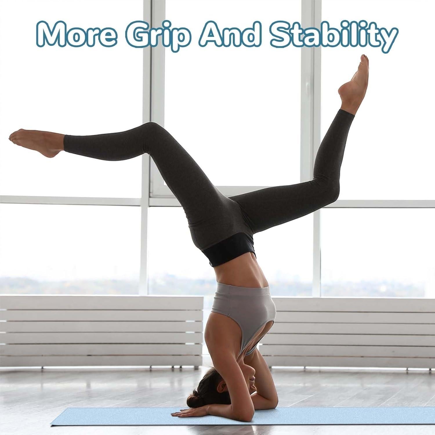 Toallas de Yoga Antideslizantes Peryiter 2 Pack 182x61cm Azul