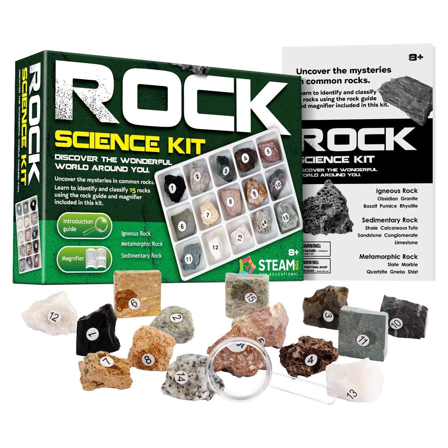 Kit de Ciencia Geología 15 Especímenes Rock & Stone