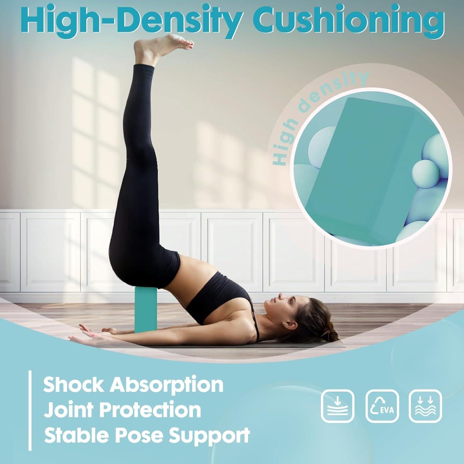 Bloque de Yoga Sozilifty EVA Antideslizante 23x15x10 cm Verde