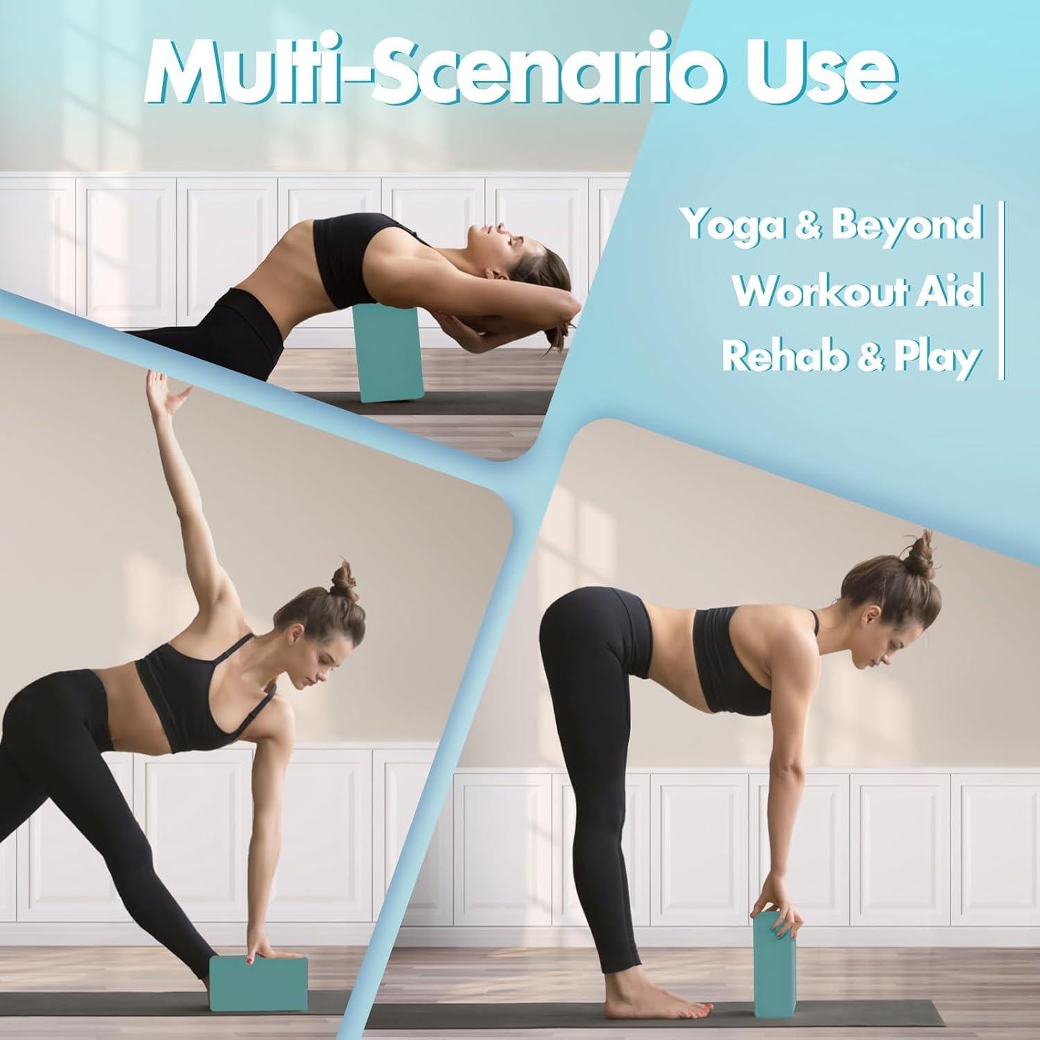 Bloque de Yoga Sozilifty EVA Antideslizante 23x15x10 cm Verde