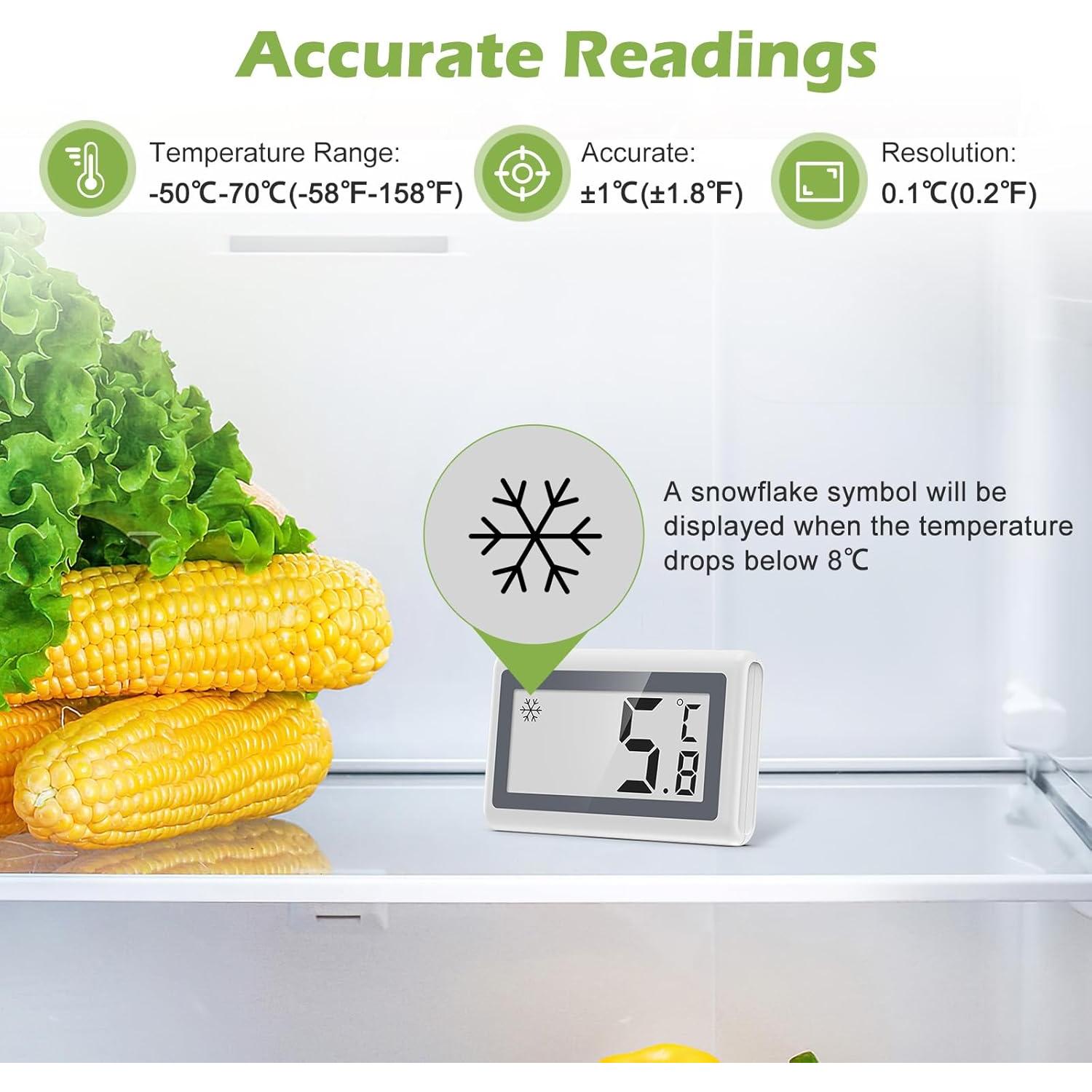 Termómetro Digital KeeKit para Refrigerador y Congelador - 2 Paquete