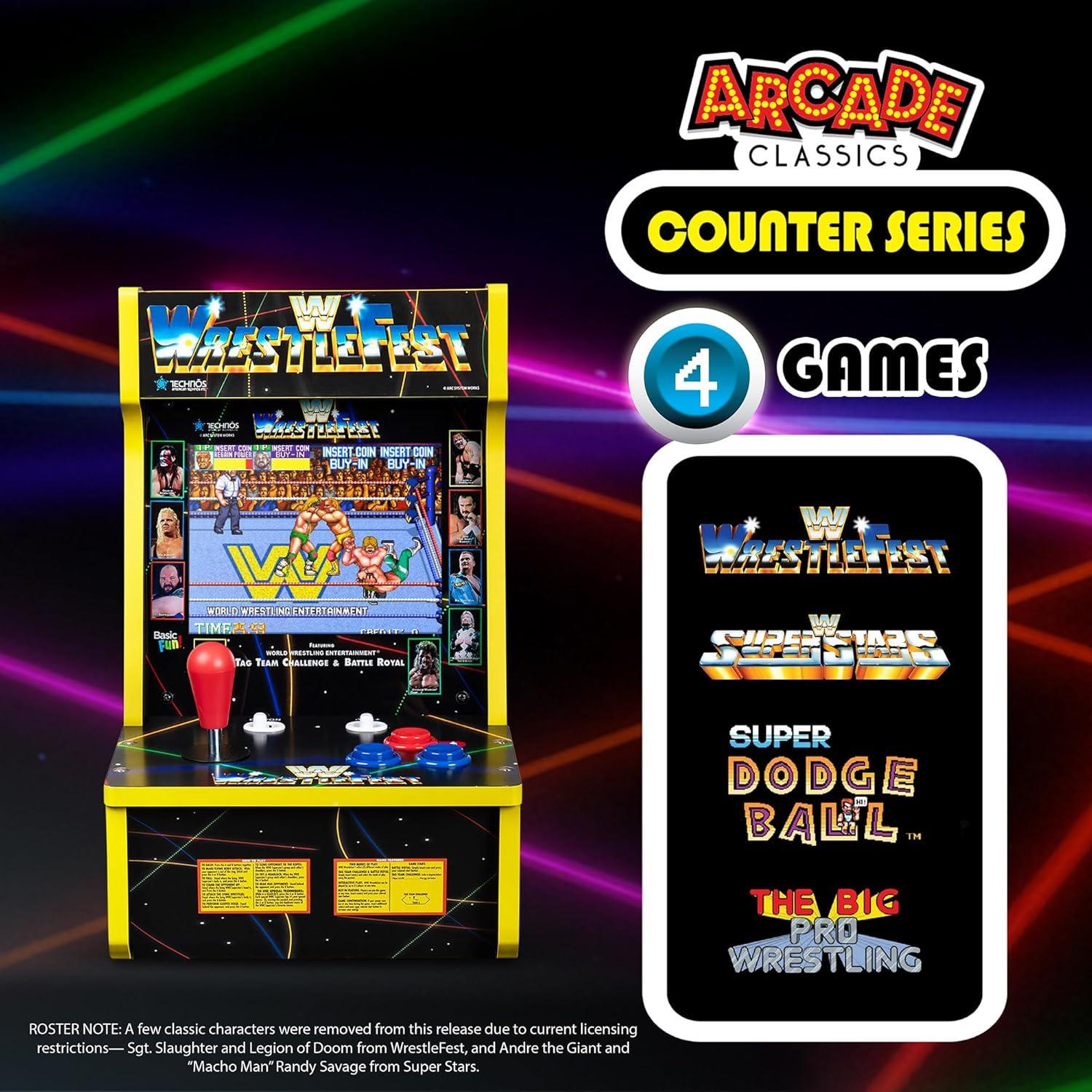 Juego de Arcade Clásicos WWE - 4 Juegos en 1 - Pantalla 8"