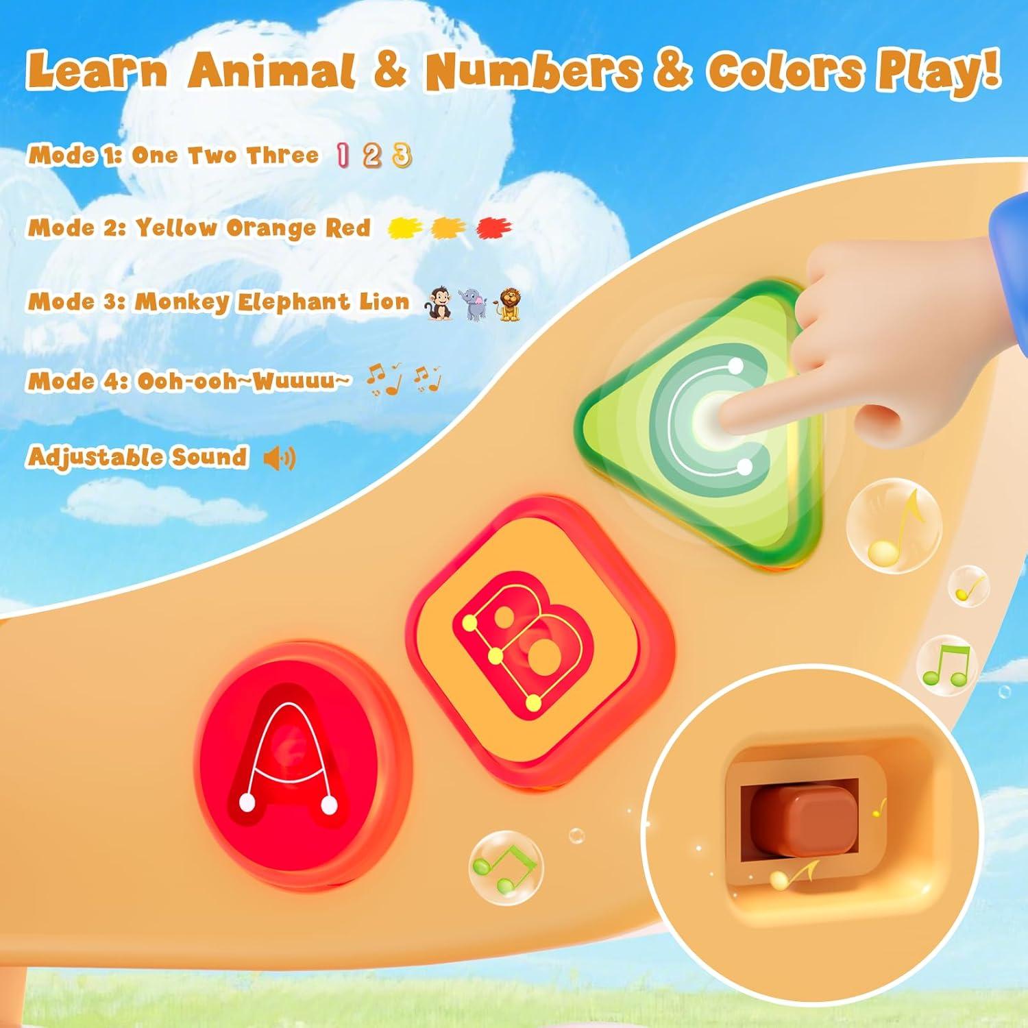 Toddler Basketball Hoop Tball Set & Soccer Goal - Lion Sport Toys for 1 Year Old Boy with Learning Activities (Abacus/Alphabet/Animals Sounds) Christmas Birthday Gifts for Baby Boy Age 1 2 3