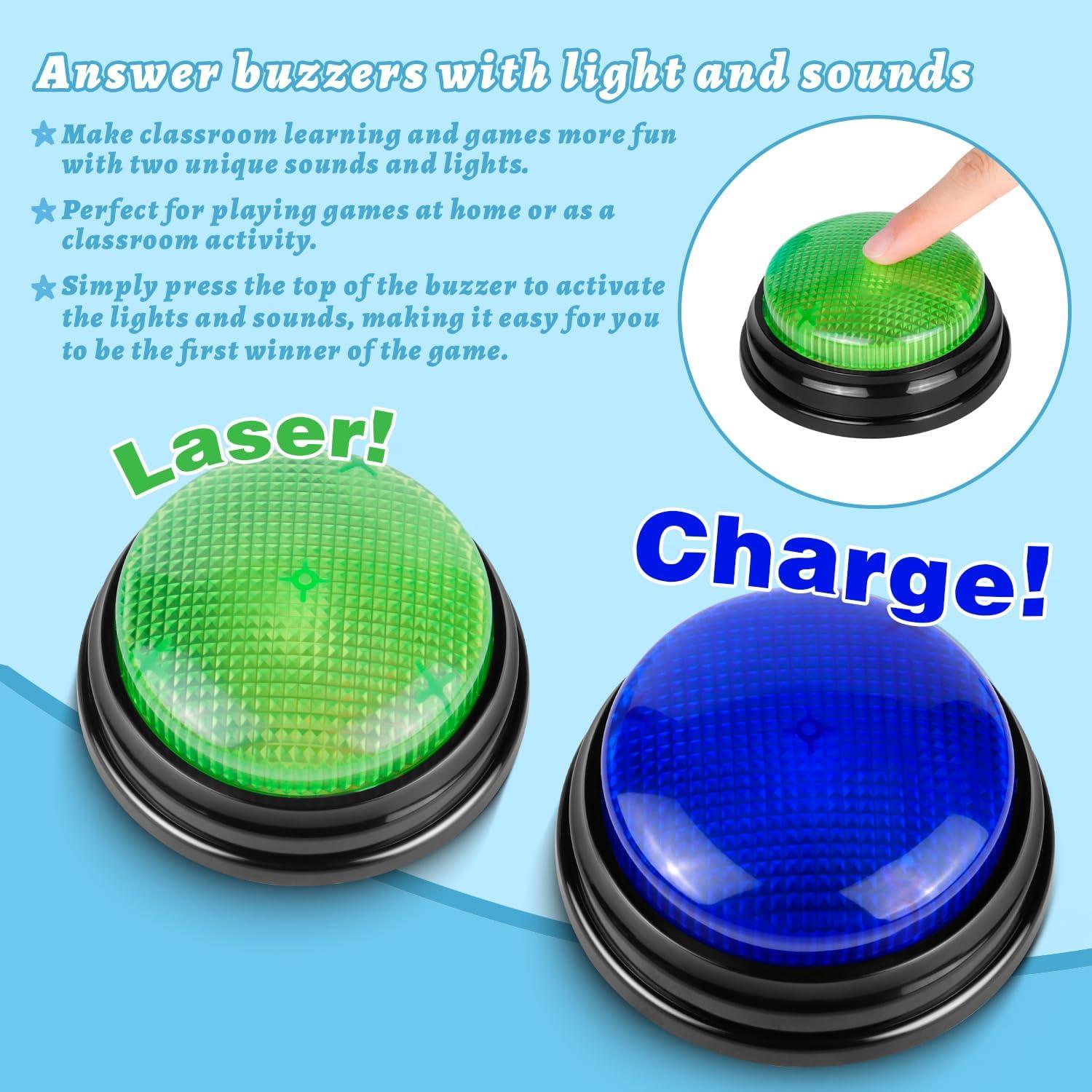 Zumbadores de Juego BEAN LIEVE - Paquete de 2 LED Brillantes