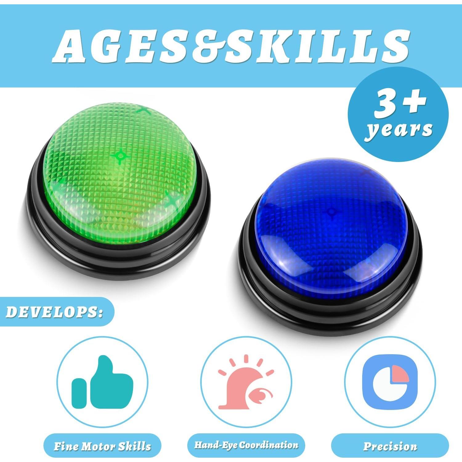 Zumbadores de Juego BEAN LIEVE - Paquete de 2 LED Brillantes