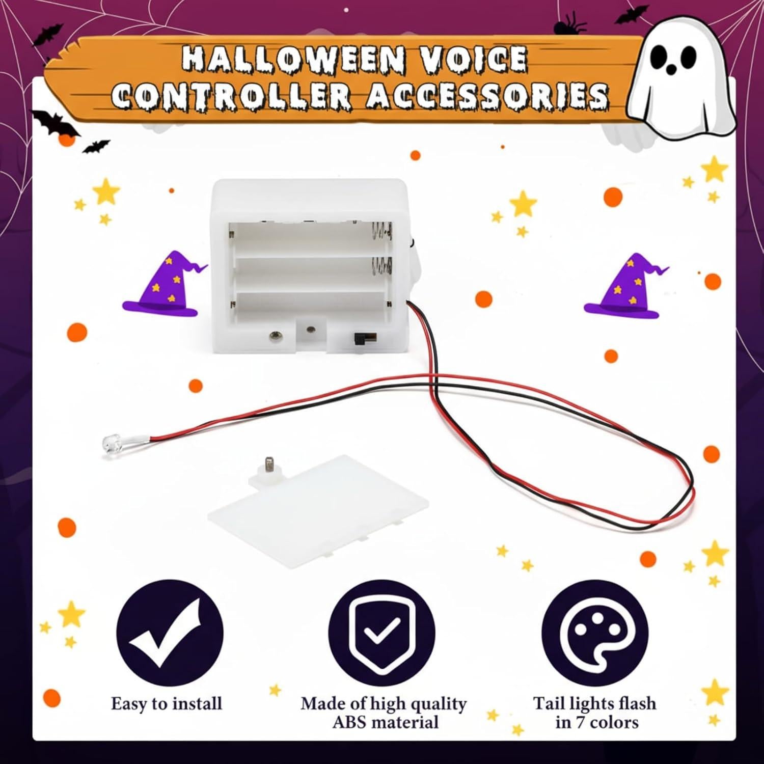 Sensor de Sonido de Halloween Seenelling - 4 Pcs, 6 cm