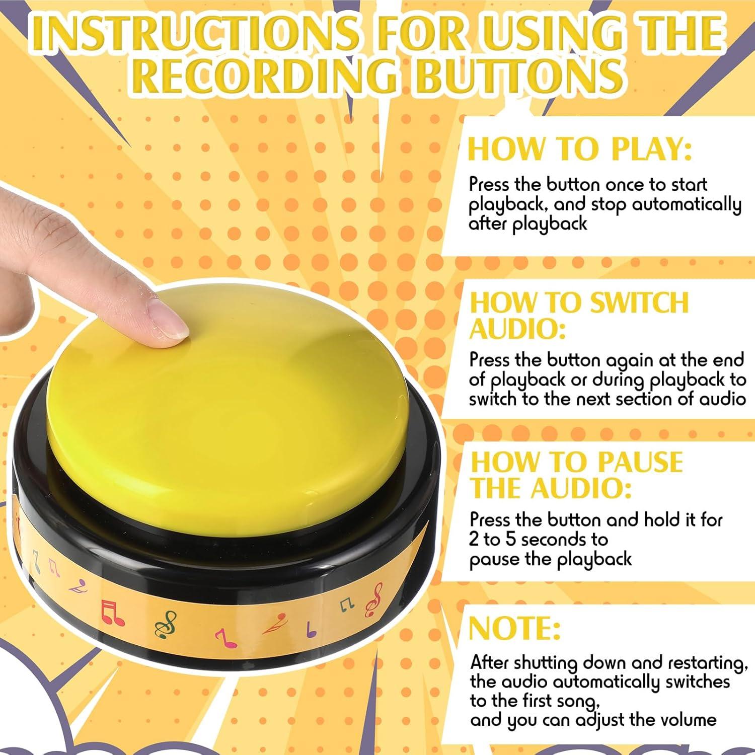 Paquete de 2 Botones USB Grabables 240s - Saysurey