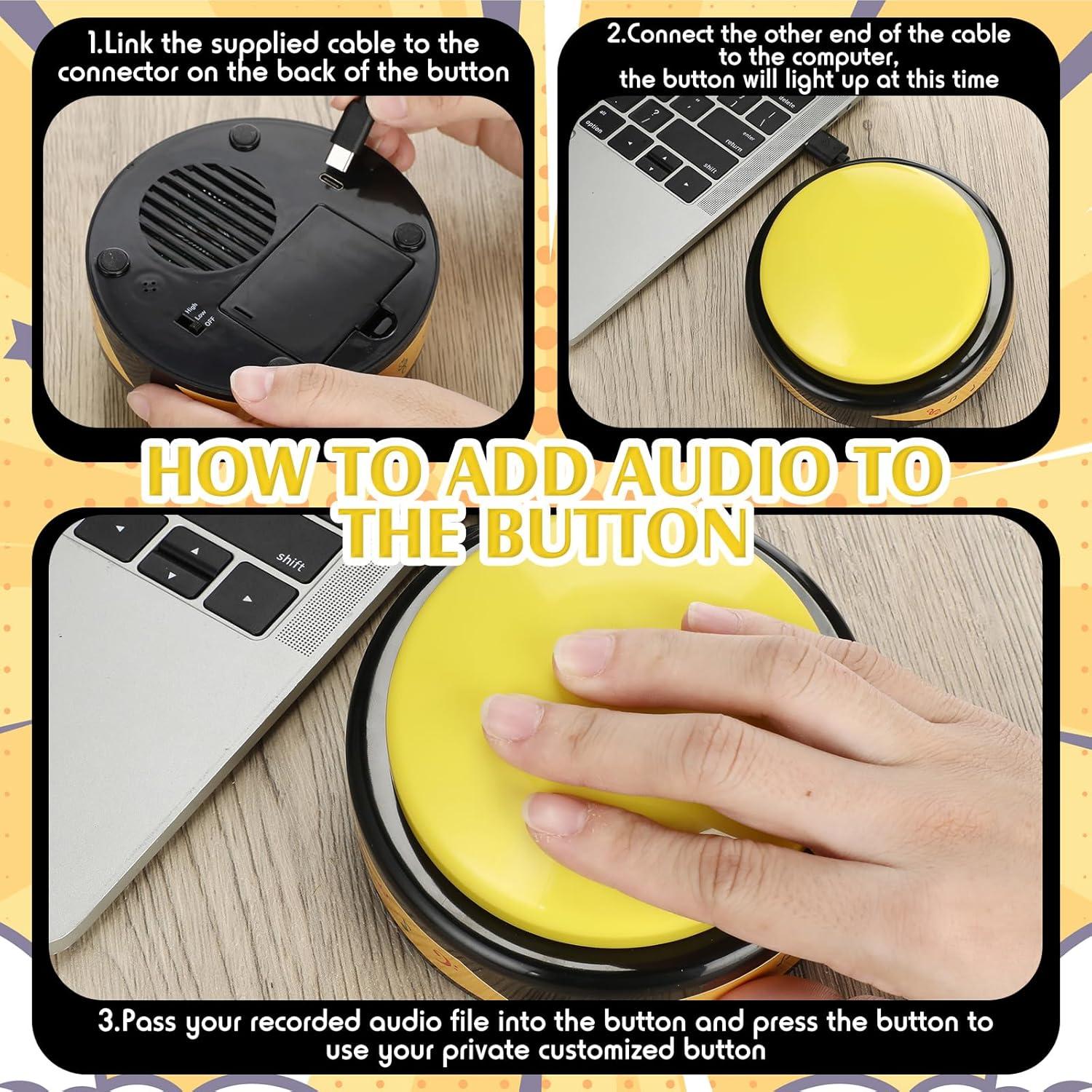 Paquete de 2 Botones USB Grabables 240s - Saysurey