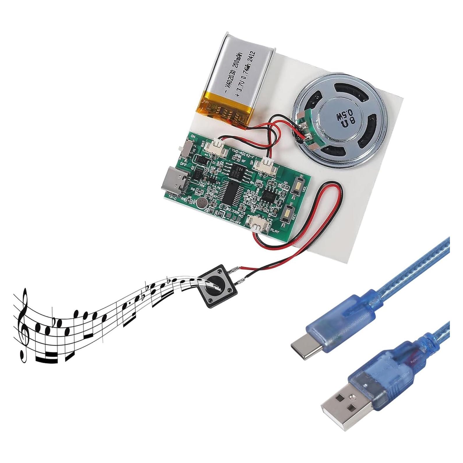 Módulo Grabador de Sonido 16MB ALMOCN con Altavoz DIY