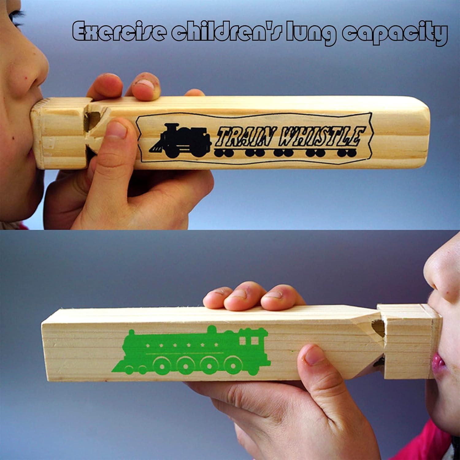 Silbato de Madera SIRENITA 4 Tonos para Niños 19x3.5cm